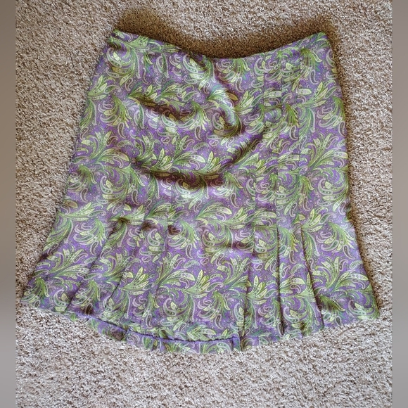 Norton McNaughton Floral Patterned Flair Skirt - Picture 1 of 11